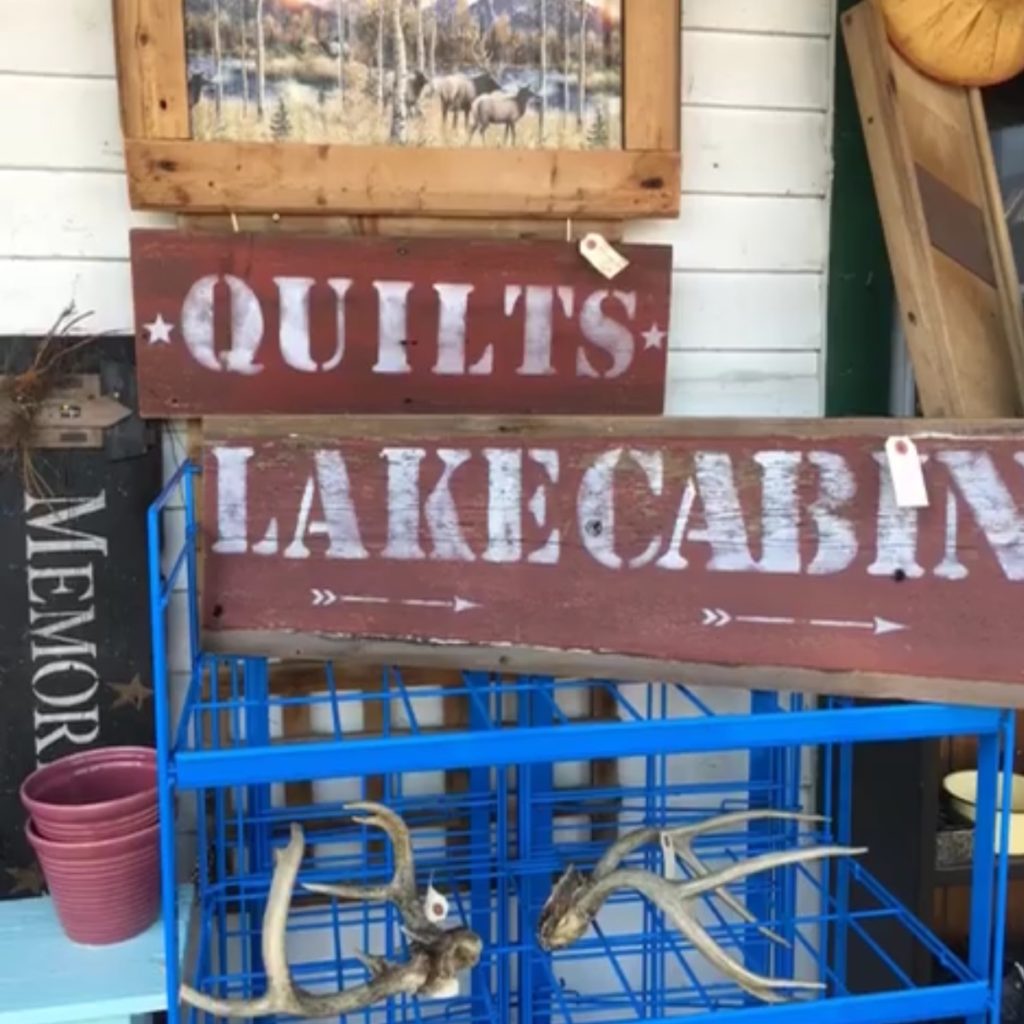 Primative cabin signs previousl sold in Lindstrom Minnesota